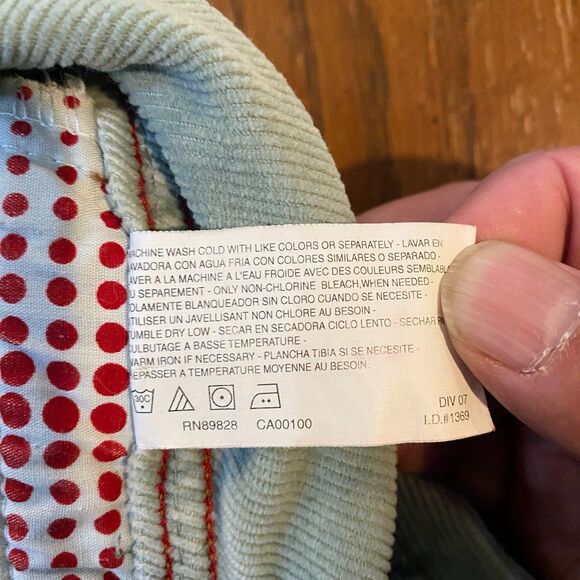 Vintage Y2K GLO Green Corduroy Pants Women’s Juniors 9 Flare Pockets 2000s - Picture 7 of 10